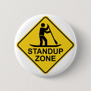 Standup Paddleboarding Zonen-Verkehrsschild Button