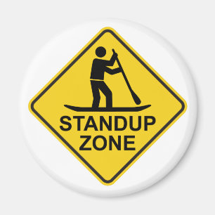 Standup Paddleboarding Zonen-Verkehrsschild Magnet