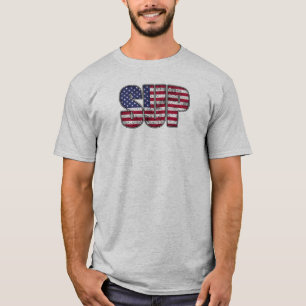 Standup Paddling SUP American Flag T-Shirt