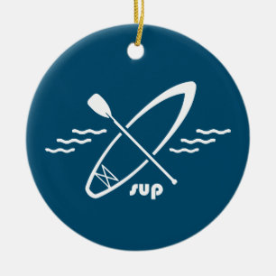 Standup-Padleboarding Keramik Ornament