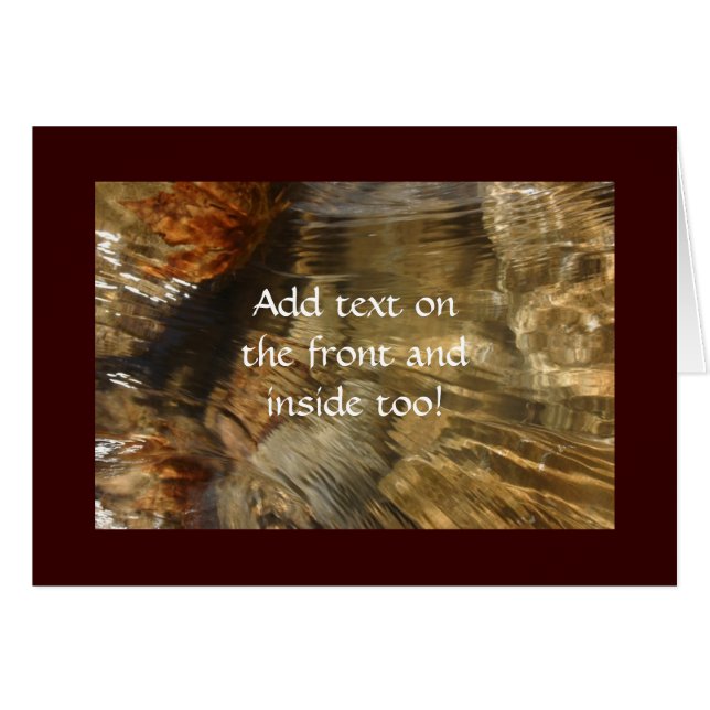 Standwasser ist tief (Vorderseite (Horizontal))