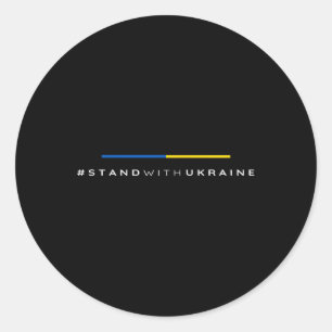#standwithukraine - Ukrainischer Liebhaber Ich ste Runder Aufkleber