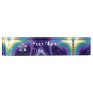 STANGE VON ASCLEPIUS, 7 CHAKRAS, YOGA, GEISTIGE NAMENSPLAKETTE