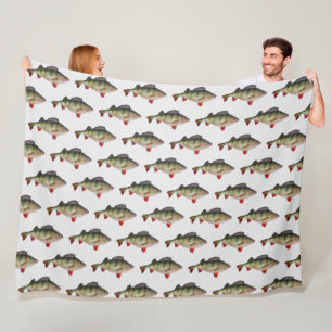 Stangen-Fischen-Muster-Fleece-Decke Fleecedecke