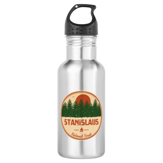 Stanislaus National Forest Edelstahlflasche (Vorderseite)