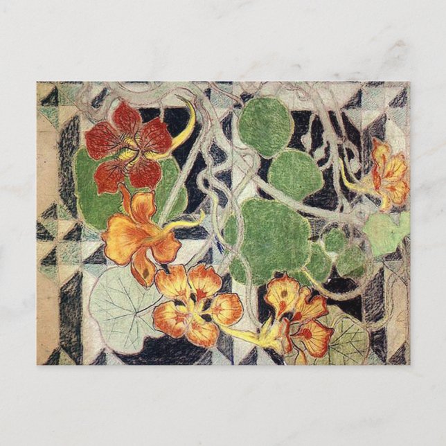 Stanisław Wyspiański ~ Art Nouveau ~ Nasturcje Postkarte (Vorderseite)