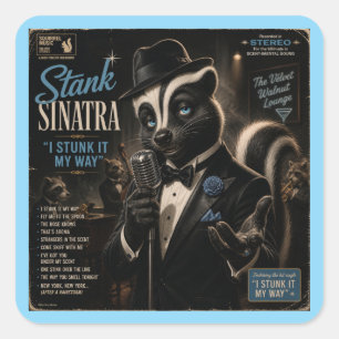 Stank Sinatra Album: eine Parodie Quadratischer Aufkleber