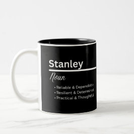 Stanley Boy Name Definition Personalized Mug Zweifarbige Tasse