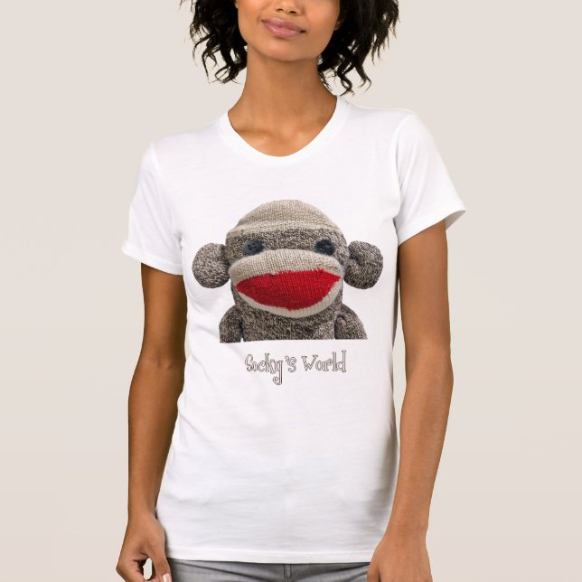 Stanley der Socken-Affe-T - Shirt (Vorderseite)