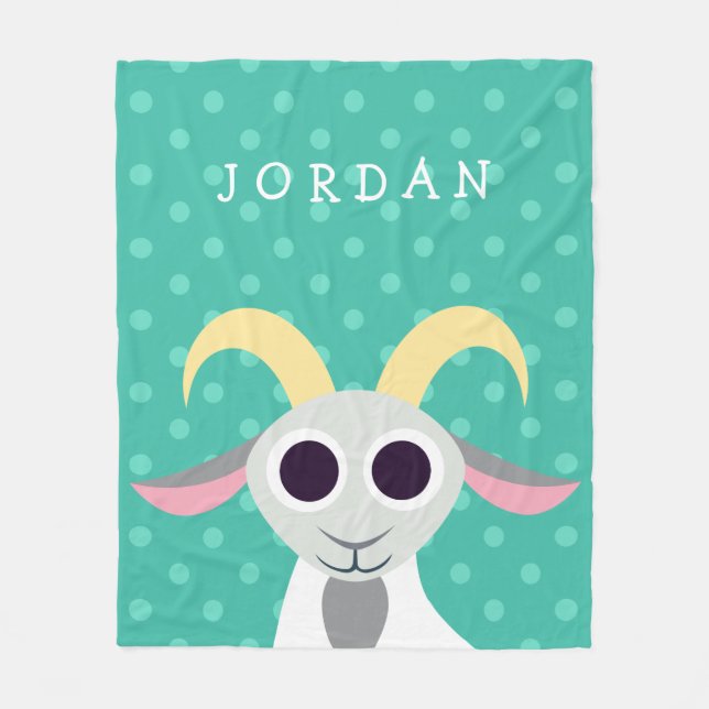 Stanley die Ziege Fleecedecke (Vorderseite)