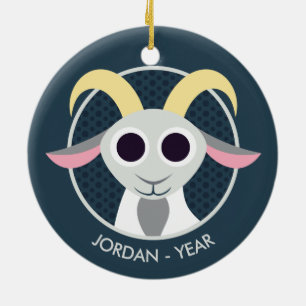 Stanley die Ziege Keramik Ornament