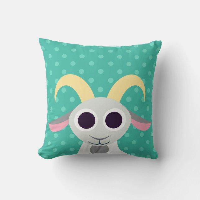 Stanley die Ziege Kissen (Vorderseite)