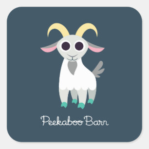 Stanley die Ziege Quadratischer Aufkleber