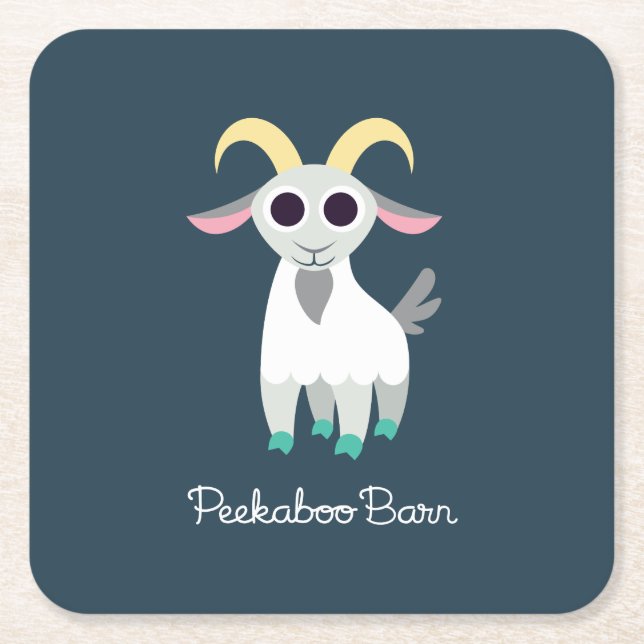 Stanley die Ziege Rechteckiger Pappuntersetzer (Vorderseite)