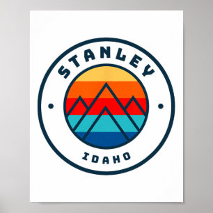 Stanley Idaho Skifahren Snowboardfahren Familien-S Poster