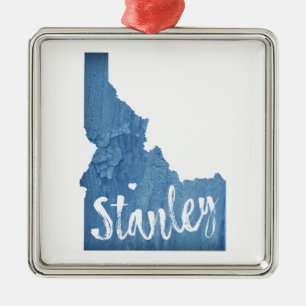 Stanley Idaho Wood Grain Ornament Aus Metall