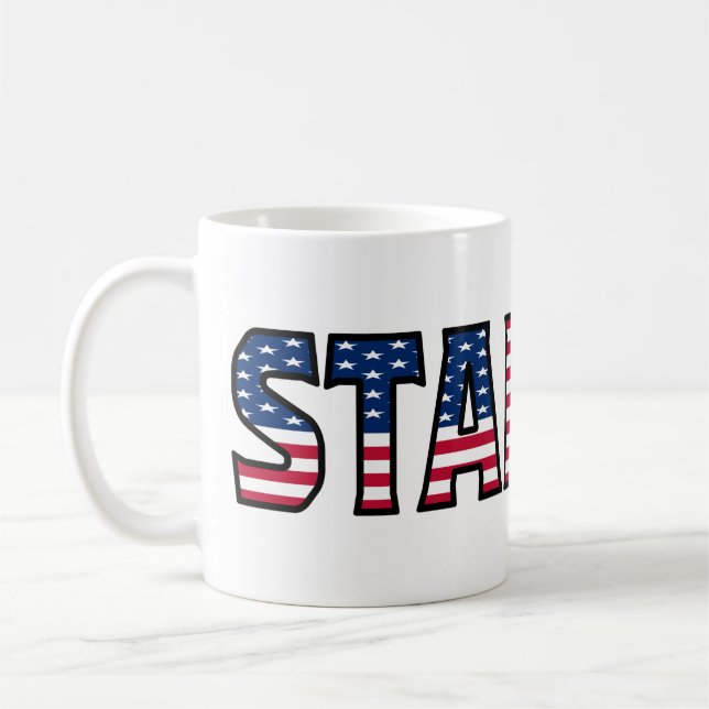 Stanley Name Vorname USA styled Tasse Kaffeetasse (Links)