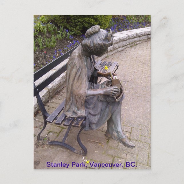 Stanley Park Statue Postcard Postkarte (Vorderseite)