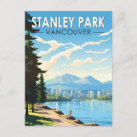 Stanley Park Vancouver Canada Travel Art Vintag