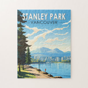Stanley Park Vancouver Kanada Reise Kunst Vintage Puzzle