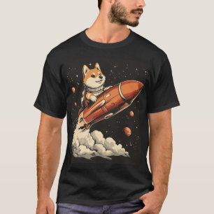 Stanley Shiba Inu auf einer Rakete T-Shirt