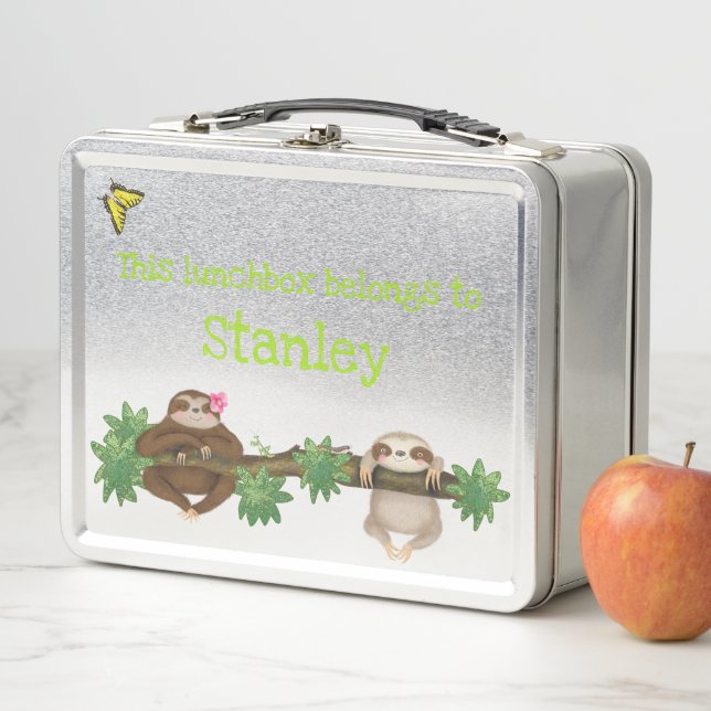 Stanley Sloth personalisierte Lunchbox (grün) (Beispiel)