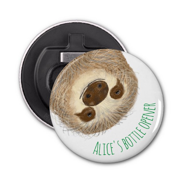 Stanley sloth personalisierter Flaschenöffner (Vorderseite)