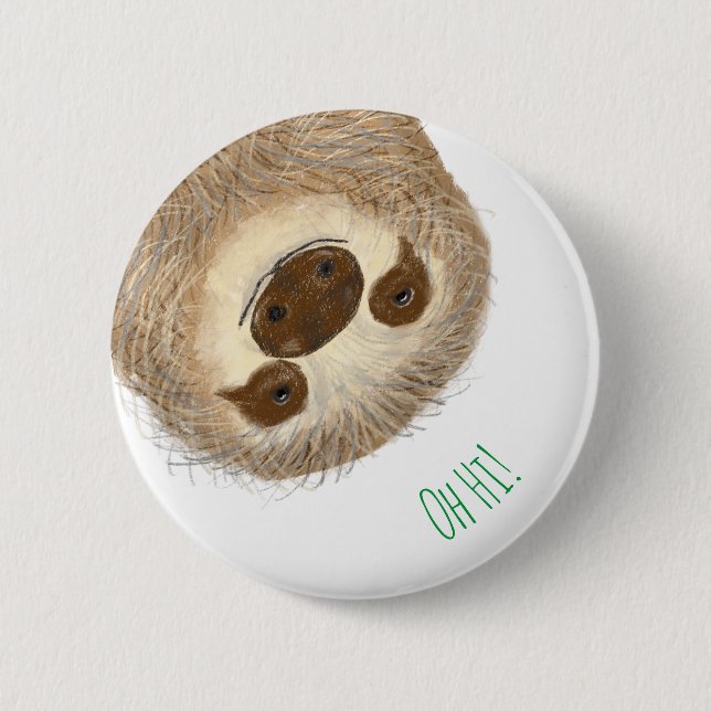 Stanley sloth personalisiertes rundes Abzeichen Button (Vorderseite)