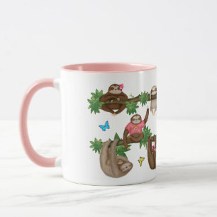 Stanley Sloth pink "genießt eine faule Cuppa"-Tass Tasse