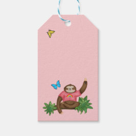 Stanley Sloth und Freunde rosa Geschenkmarke Geschenkanhänger