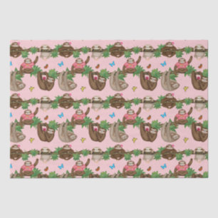 Stanley Sloth und Freunde rosa Papiertaschentücher Seidenpapier