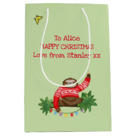 Stanley Sloth Weihnachtsgeschenk-Tasche Mittlere Geschenktüte