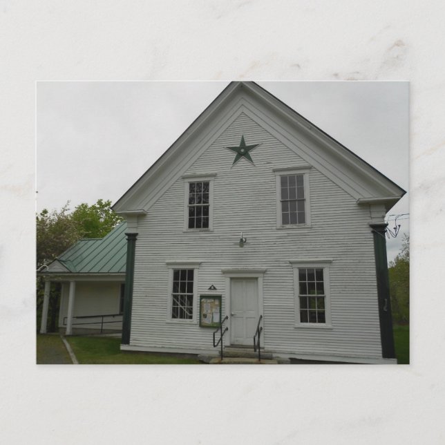Stannard Vermont Town Hall Postkarte (Vorderseite)