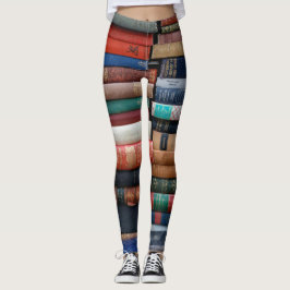 Stapel alter Bücher Bibliothek Leggings