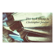 Stapel alter Buchzeichen-Aufkleber