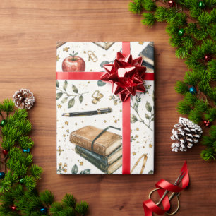 Stapel Bücher Lehrer Geschenkverpackungspapier Geschenkpapier