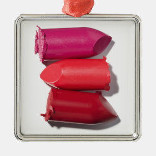 Stapel defekter Lippenstift Silbernes Ornament