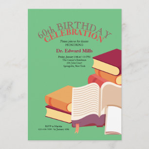 Stapel der Buch-Einladung Einladung