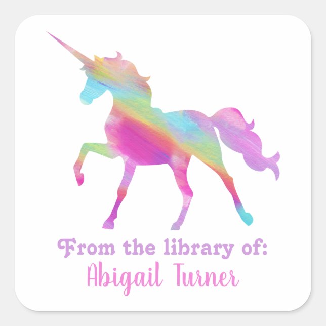 Stapel des Buchzeichens der Buchbibliothek Quadratischer Aufkleber (Vorderseite)