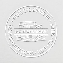 Stapel des Buchzeichens "Runde Bücher"