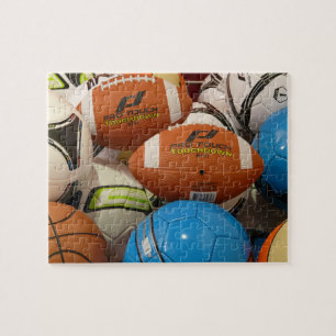 Stapel des Sport-Ball-Puzzlen Puzzle