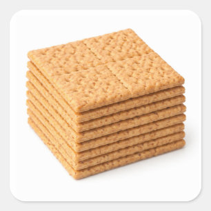 Stapel Graham-Cracker auf weißem Aufkleber