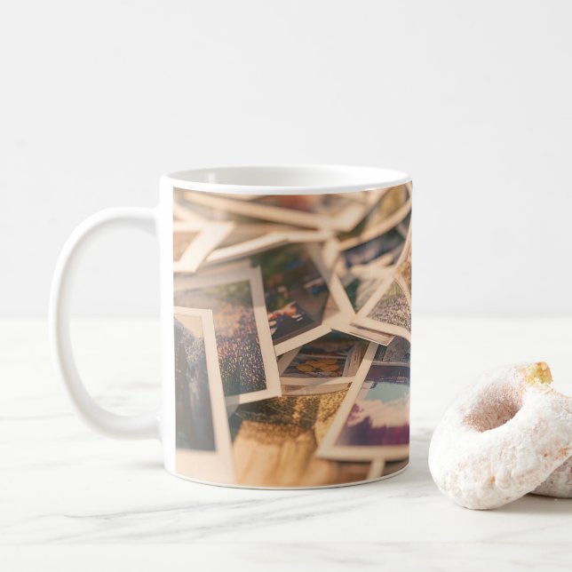 Stapel Vintage-Fotografien Kaffeetasse (Mit Donut)