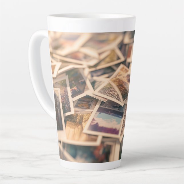 Stapel Vintage-Fotografien Milchtasse (Linke Ecke)