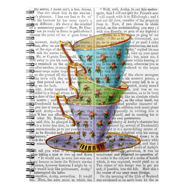 Stapel von drei Vintagen Teakups Notizblock (Vorderseite)