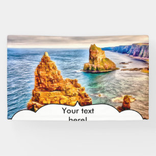 Stapel von Duncansby-Scotland-Malereien Banner