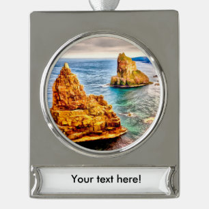 Stapel von Duncansby-Scotland-Malereien Banner-Ornament Silber