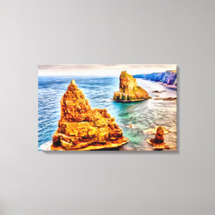 Stapel von Duncansby-Scotland-Malereien Leinwanddruck