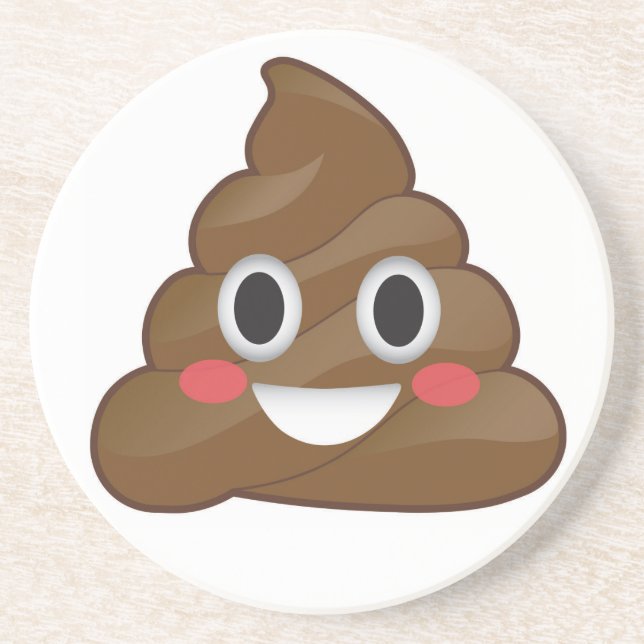 Stapel von kacken glücklichen Emoji Untersetzer (Vorne)