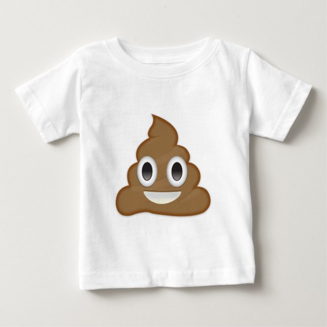 Stapel von Poo Emoji Baby T-shirt (Vorderseite)